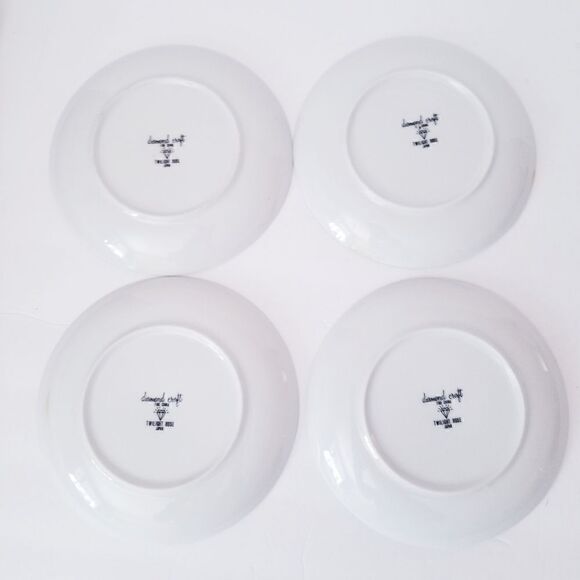 Set of 4 Meito twilight Rose salad plates - Picture 6 of 8